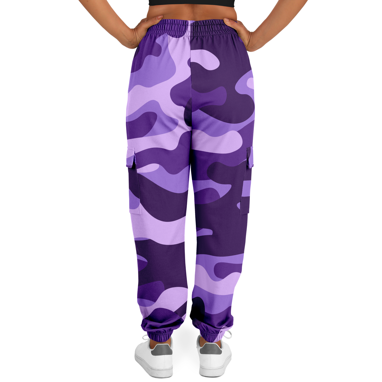 Camo Cargo Pants | Unisex | Purple, Blue & Mauve Camouflage