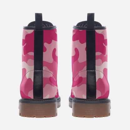 Camo Boots | Leather Camouflage in Lavender Pink