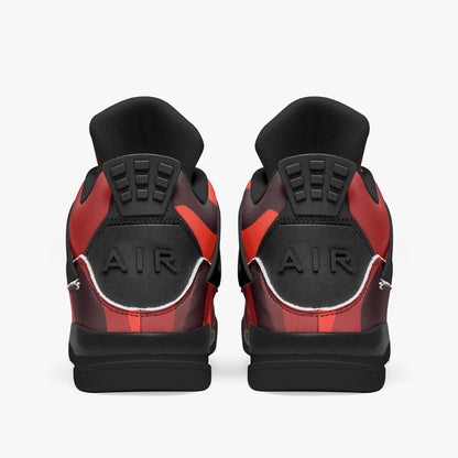 Camo Jordans AJ4 | Scarlet Red and Black Camouflage