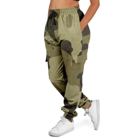 Camo Cargo Pants | Unisex | Green Fabric Camouflage