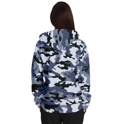 Zip-Up Hoodie | Light Blue Camouflage