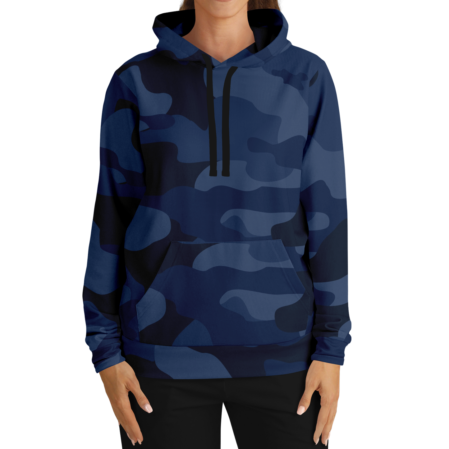 Camo Hoodie | Deep Blue Camouflage Pullover