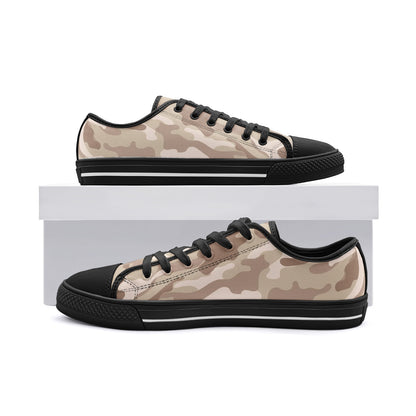 Camo Shoes | Low Top Canvas | Desert Brown Camouflage