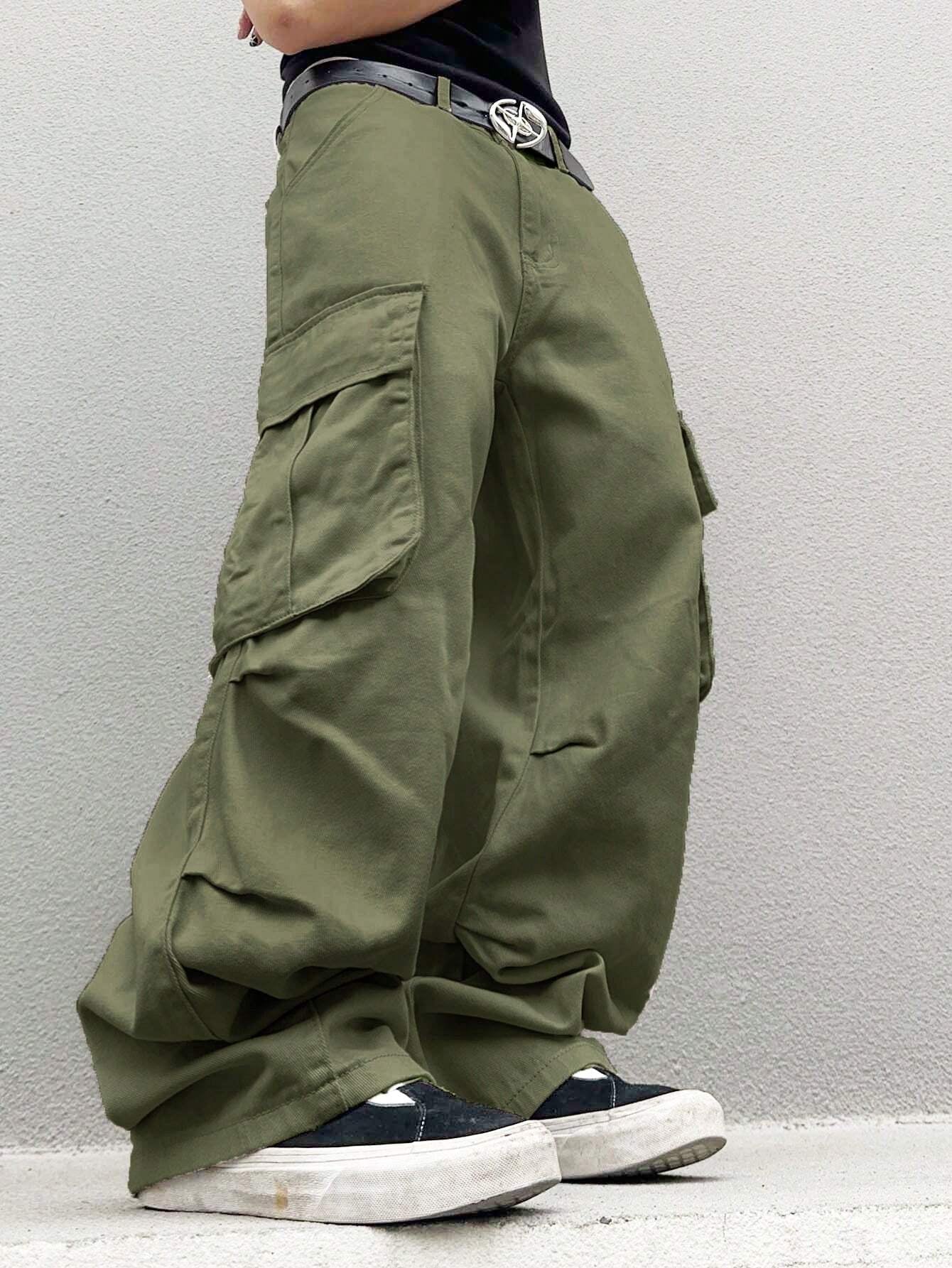 Men's Camo Cargo Jeans with Pockets | Beige