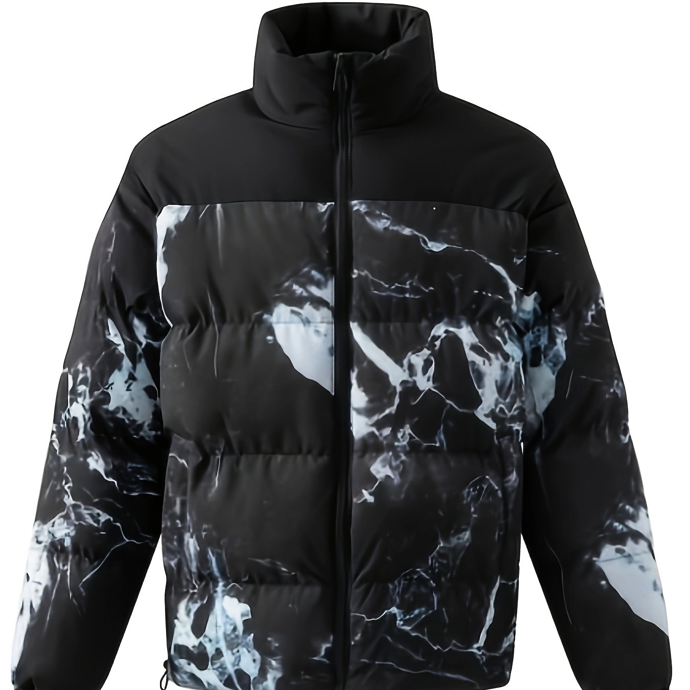 Men's Casual Camo Jacket | Zip-Up with Pockets, Stand Collar