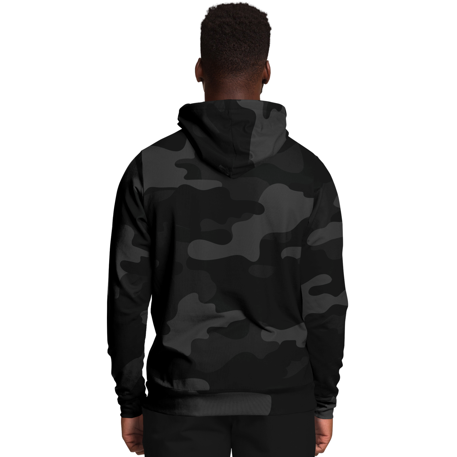 Camo Hoodie | Black Camouflage Pullover