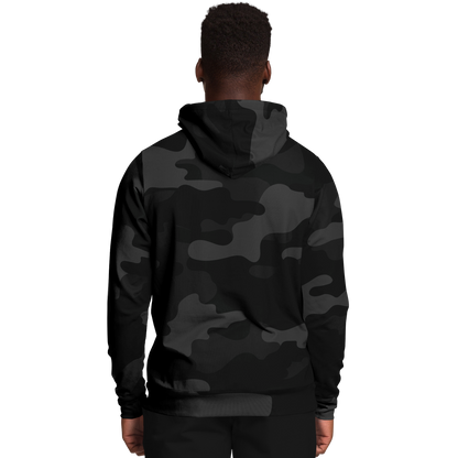 Camo Hoodie | Black Camouflage Pullover