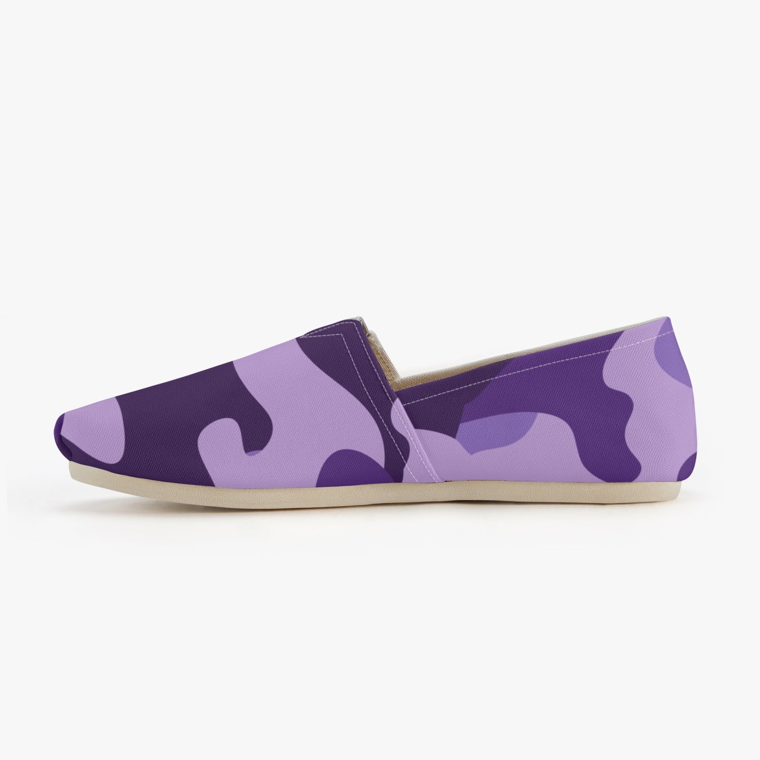 Camo Toms | Purple, Blue, and Mauve Camouflage Canvas Shoes