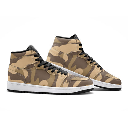 Camo Sneakers | High-Top | Khaki Camouflage