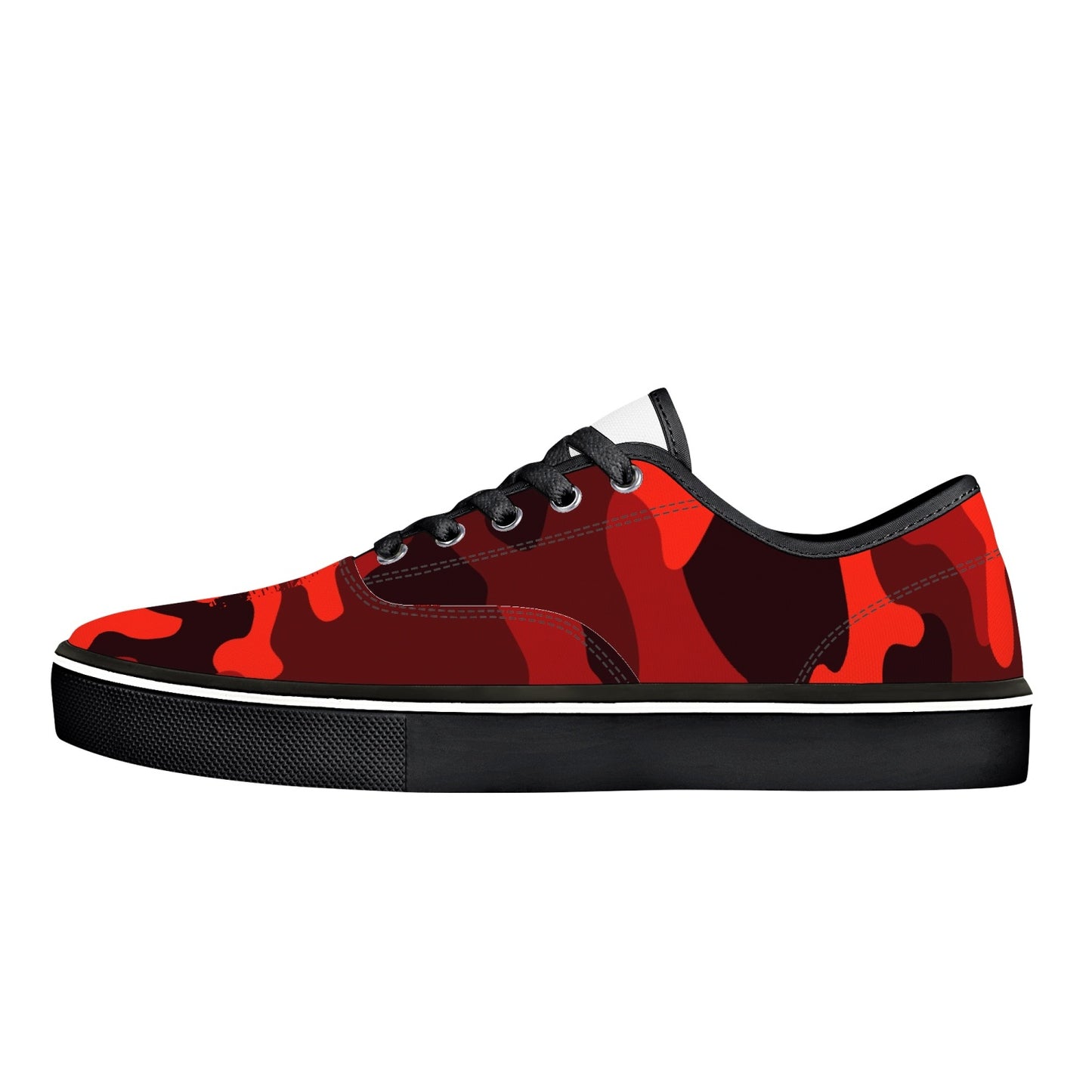 Camo Skate Shoes | Scarlet Red & Black Camouflage