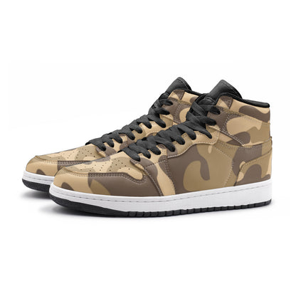 Camo Sneakers | High-Top | Khaki Camouflage