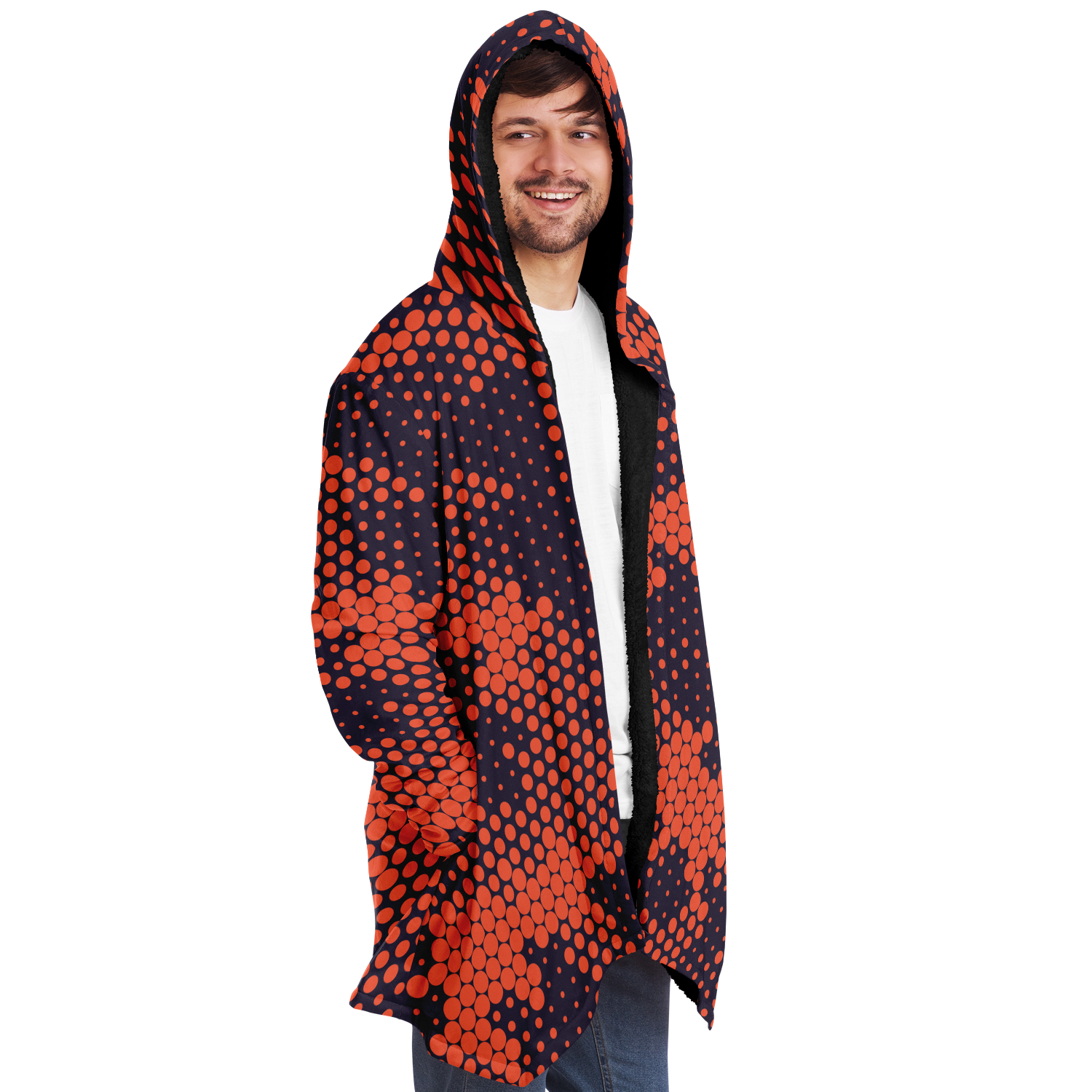 Camo Cloak | Orange & Blue Digital Camouflage | Microfleece