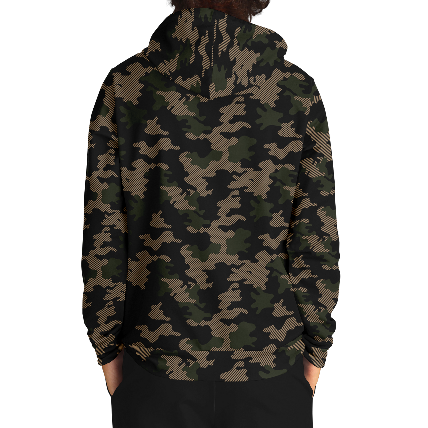 Military Green Camouflage Hoodie | Dark Jungle & Black