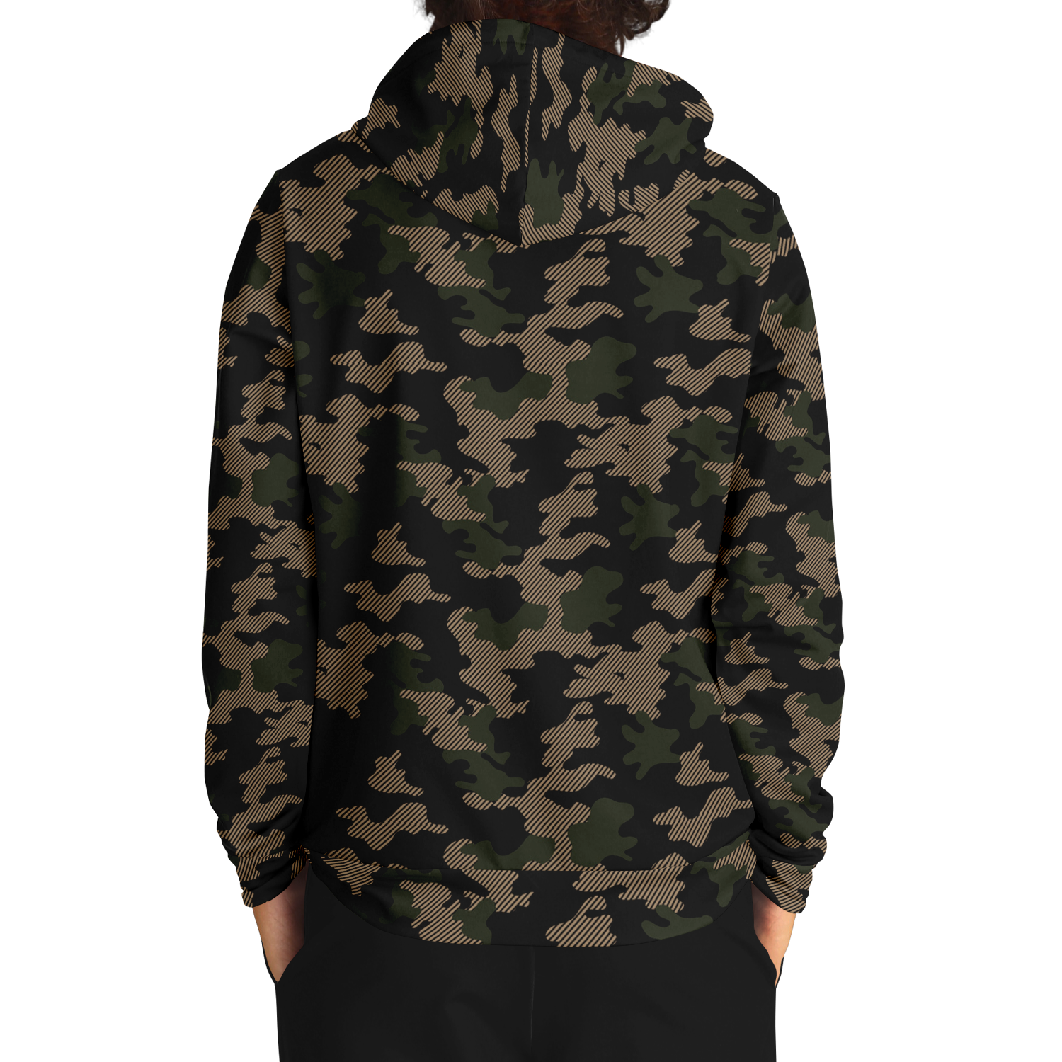 Military Green Camouflage Hoodie | Dark Jungle & Black