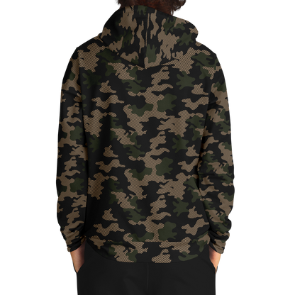 Military Green Camouflage Hoodie | Dark Jungle & Black