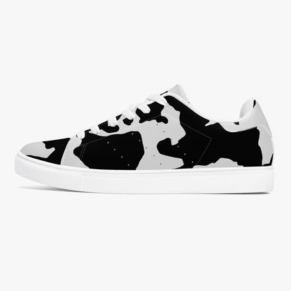 Camo Sneakers | Classic Low-Top Leather | Black & White