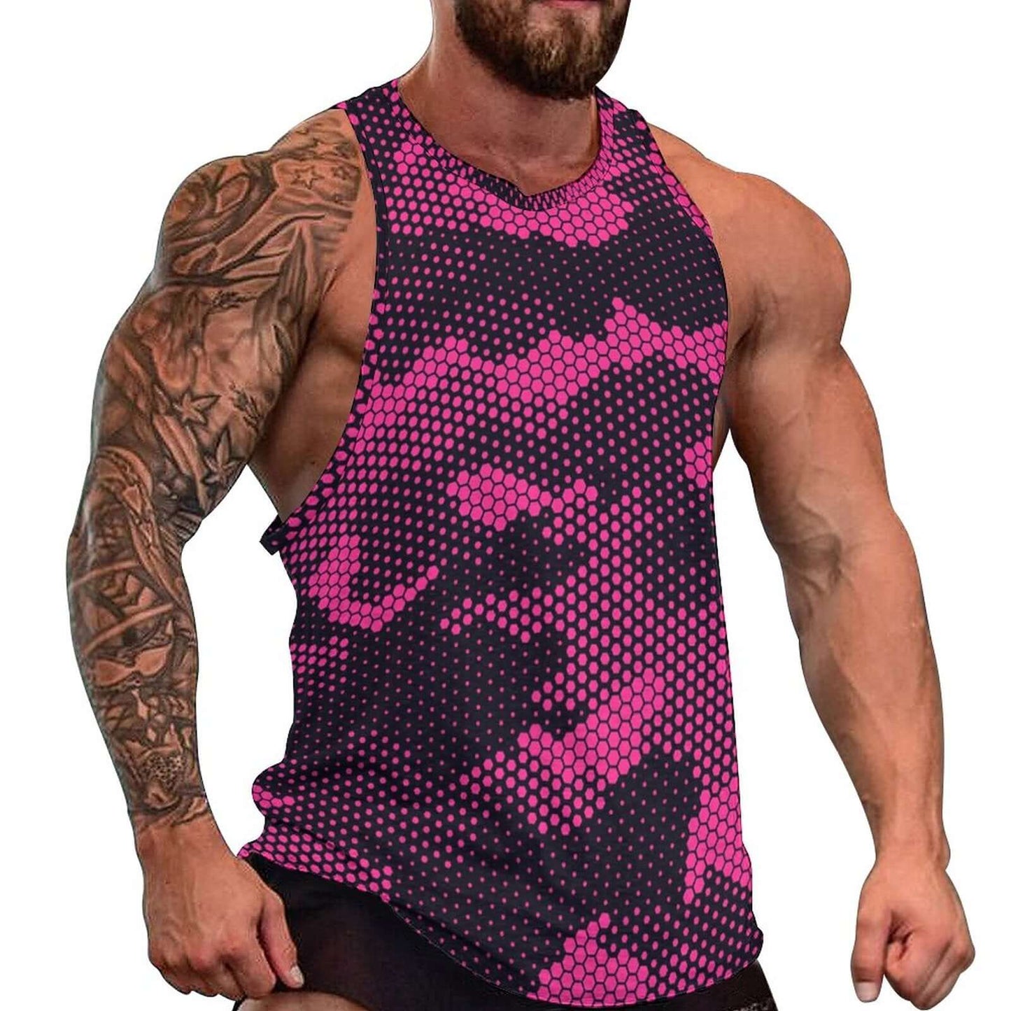 Camo Tank Top | Pink Digital Dotted Camouflage