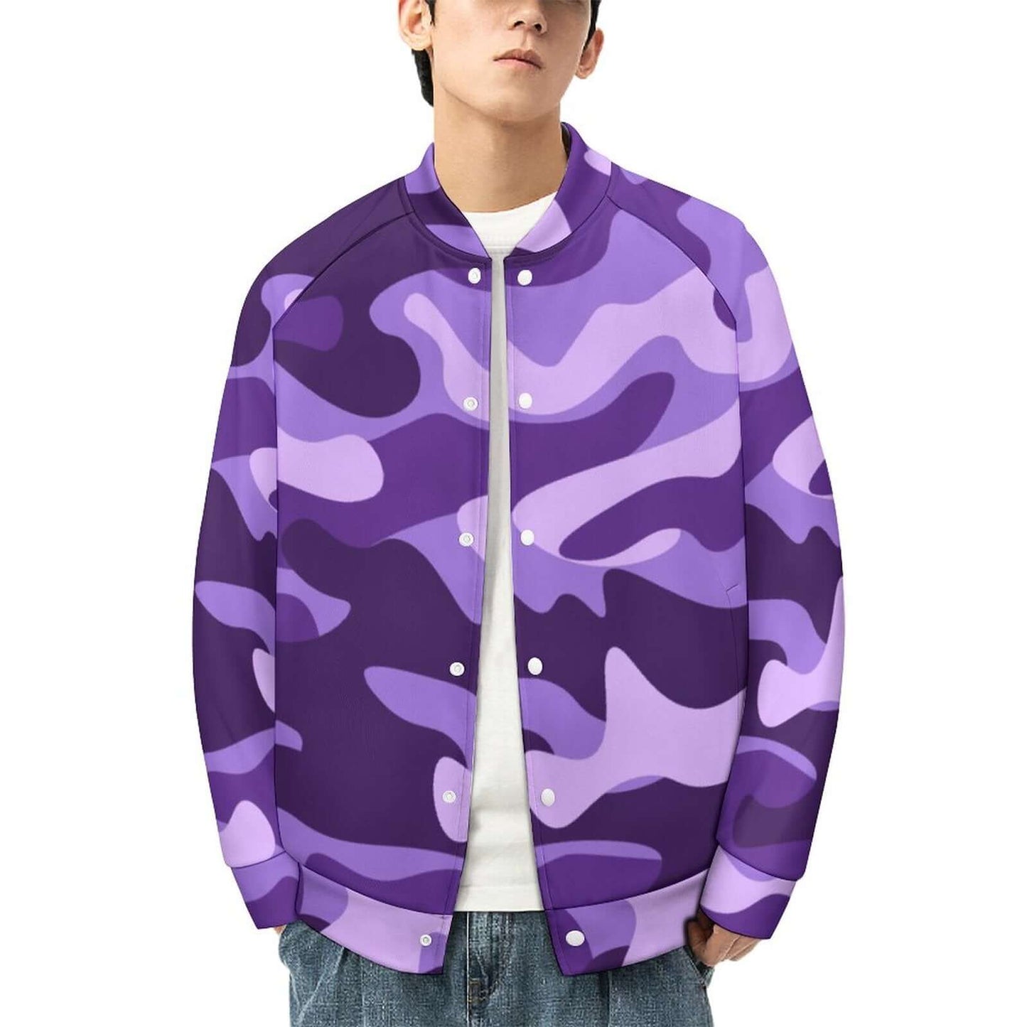 Men's Camo Jacket | Purple Purple, Blue & Mauve Camouflage