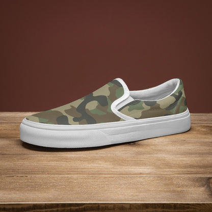 Camo Slip-On Shoes | Military Brown Camouflage