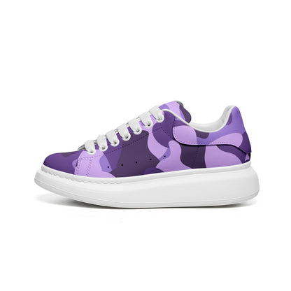 Oversized McQueen Sneakers | Purple, Blue, & Mauve Camouflage