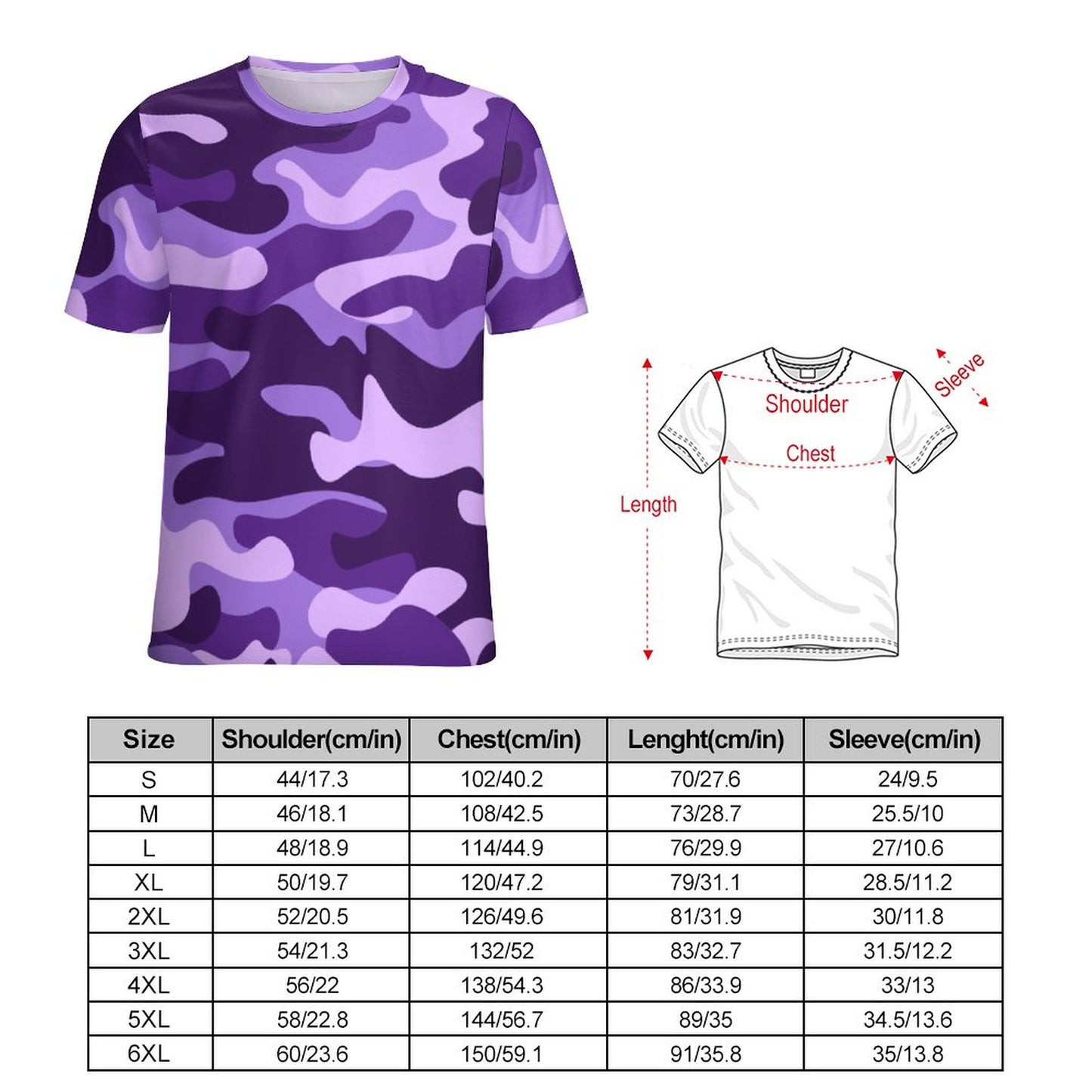 Camo Shirt | Purple, Blue & Mauve Camouflage T