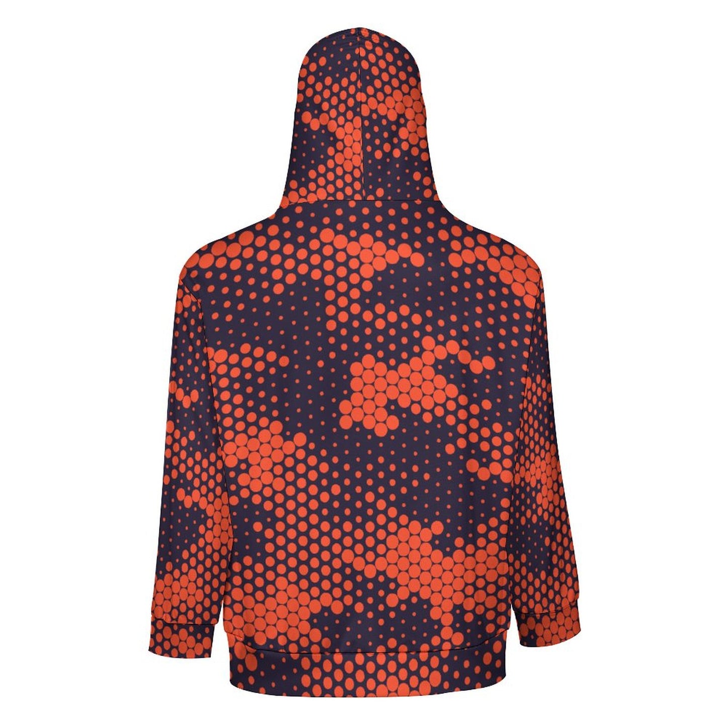 Zip up Camo Hoodie | Orange & Blue Digital Camouflage