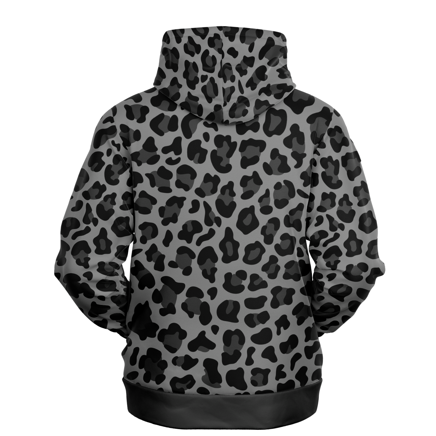 Leopard Hoodie | Black and Gray Pattern | Unisex