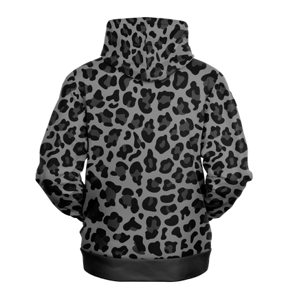 Leopard Hoodie | Black and Gray Pattern | Unisex