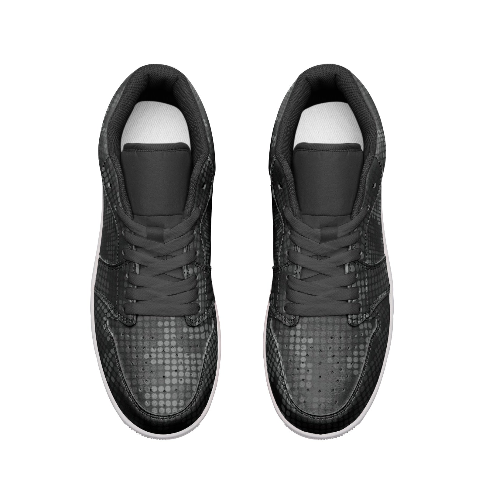 Black Camo Sneakers | Stylish Pixel | Unisex Low Top Leather