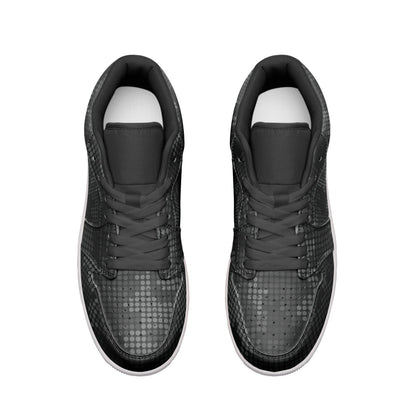 Black Camo Sneakers | Stylish Pixel | Unisex Low Top Leather