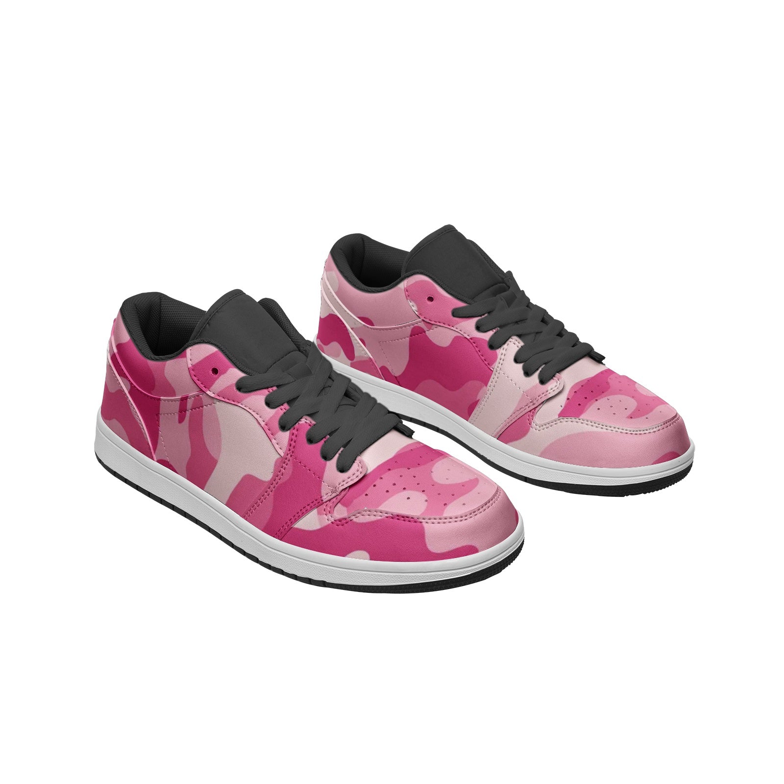 Camo Shoes | Lavender Pink Low Top Leather Sneakers