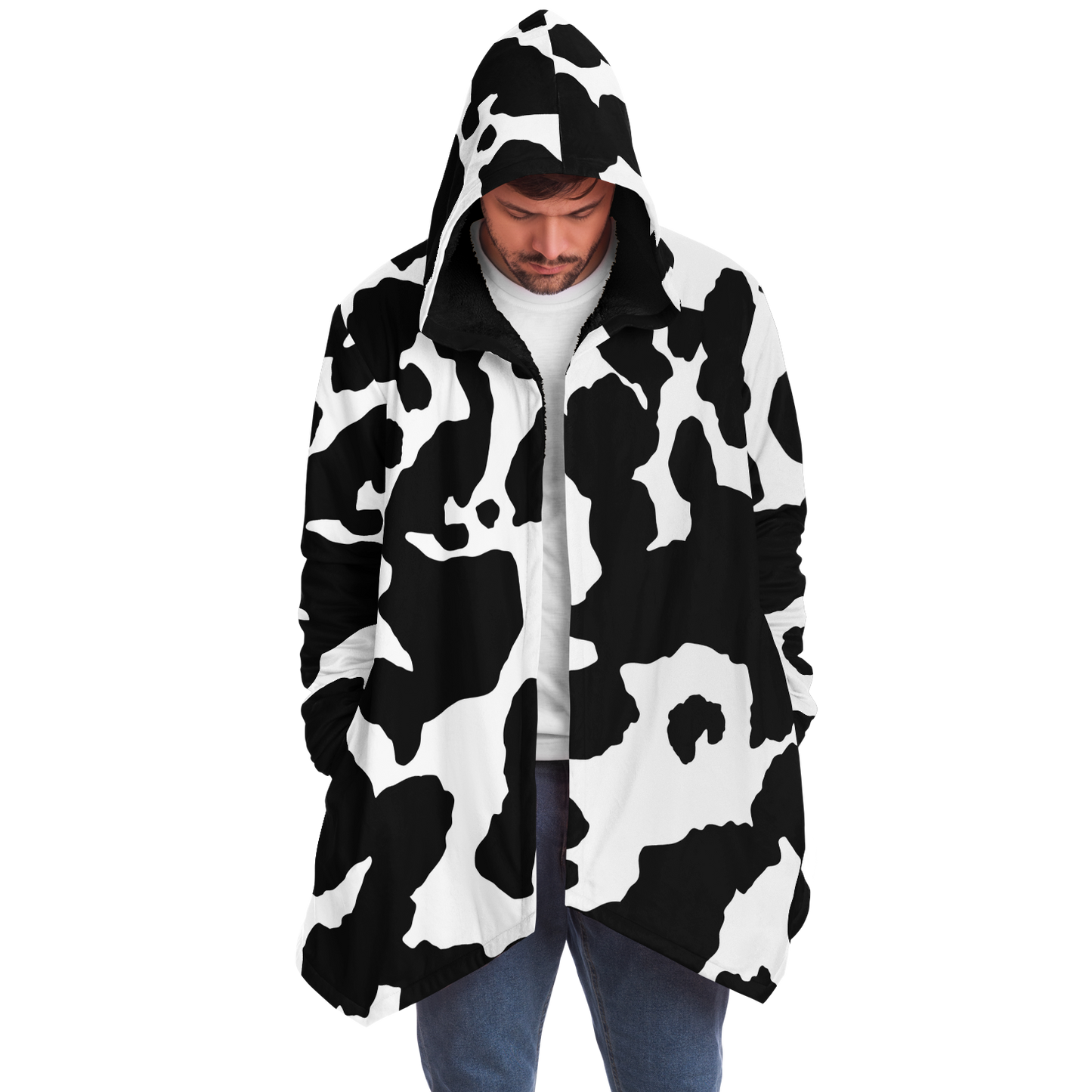 Camo Cloak | Black & White Cow Camouflage | Microfleece