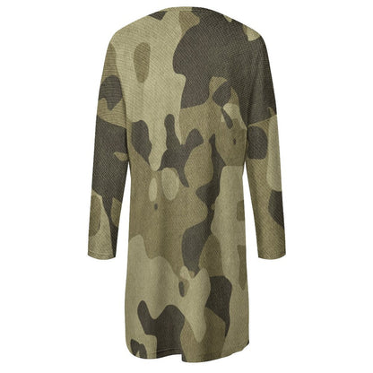 Camo Shirt | Loose Fit Long Sleeves | Green Fabric