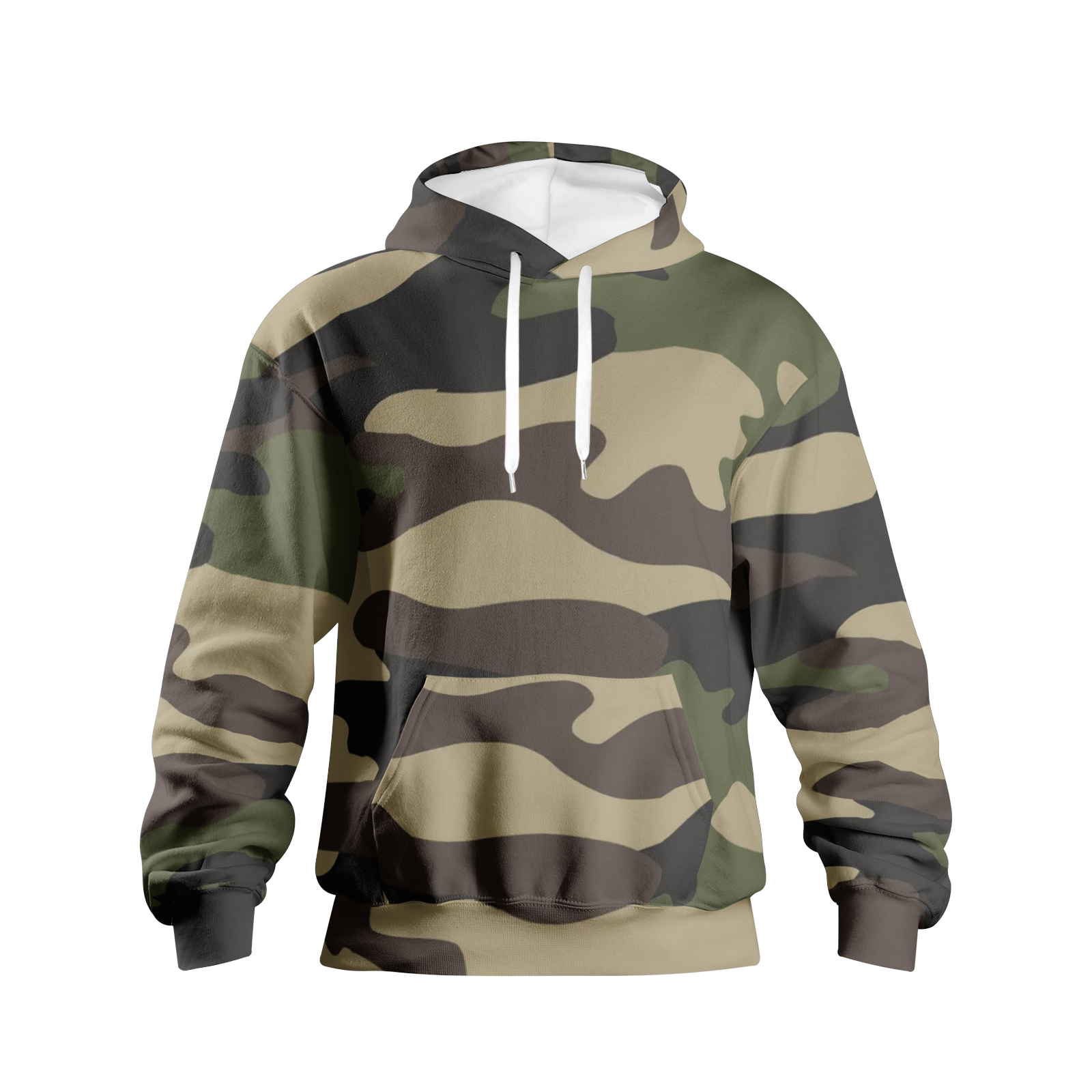 Men's Pullover Hoodie | Classic Green Camouflage