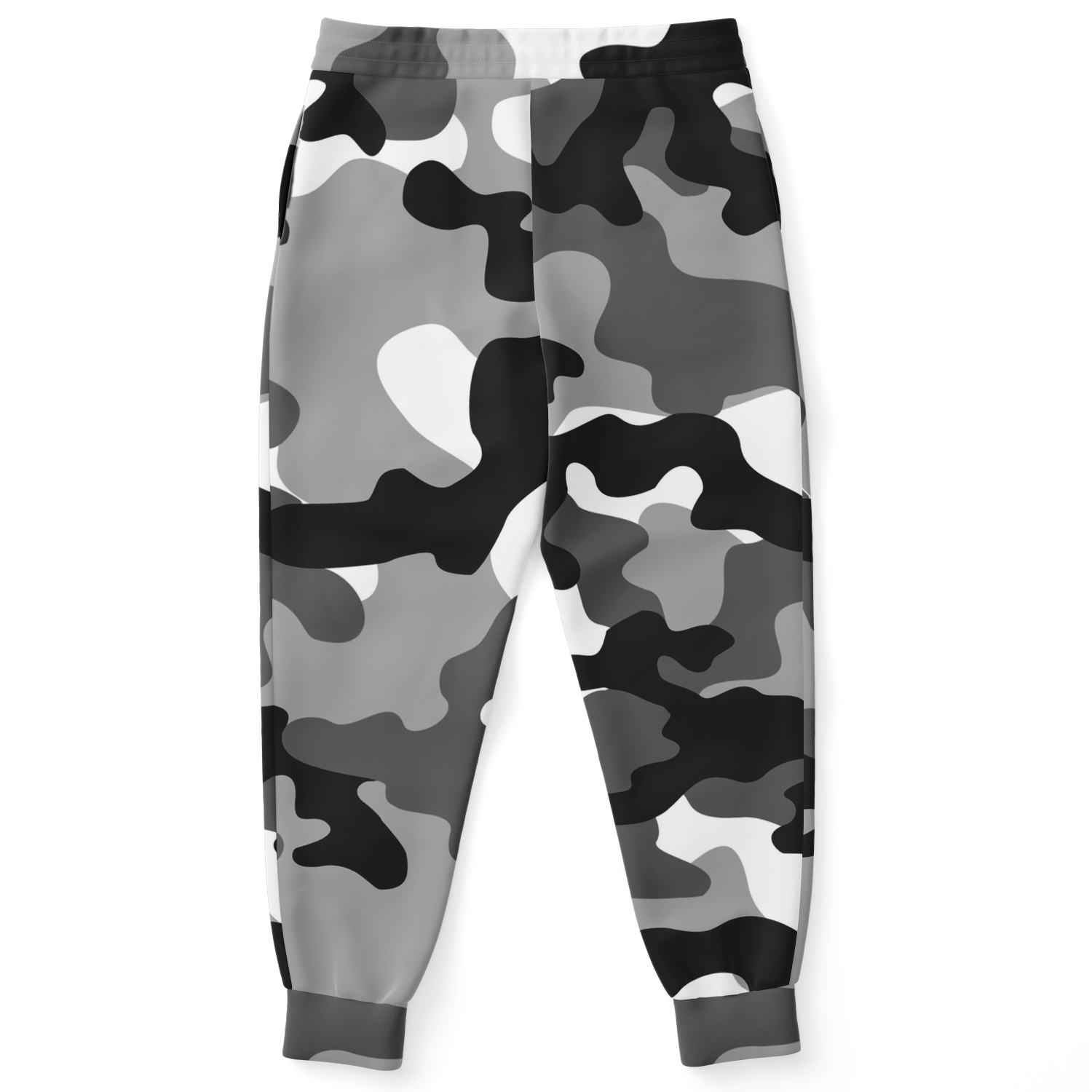 Camo Sweatpants | Unisex | Black, White & Gray Camouflage