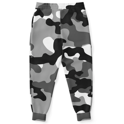 Camo Sweatpants | Unisex | Black, White & Gray Camouflage