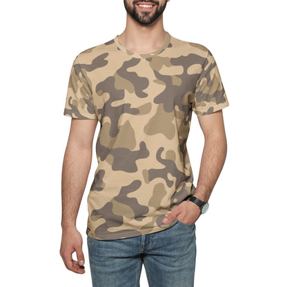 Camo T-shirt | Cotton | Unisex | Khaki Camouflage