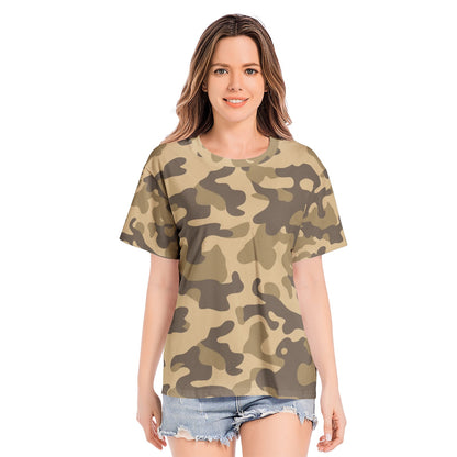 Camo T-shirt | Cotton | Unisex | Khaki Camouflage