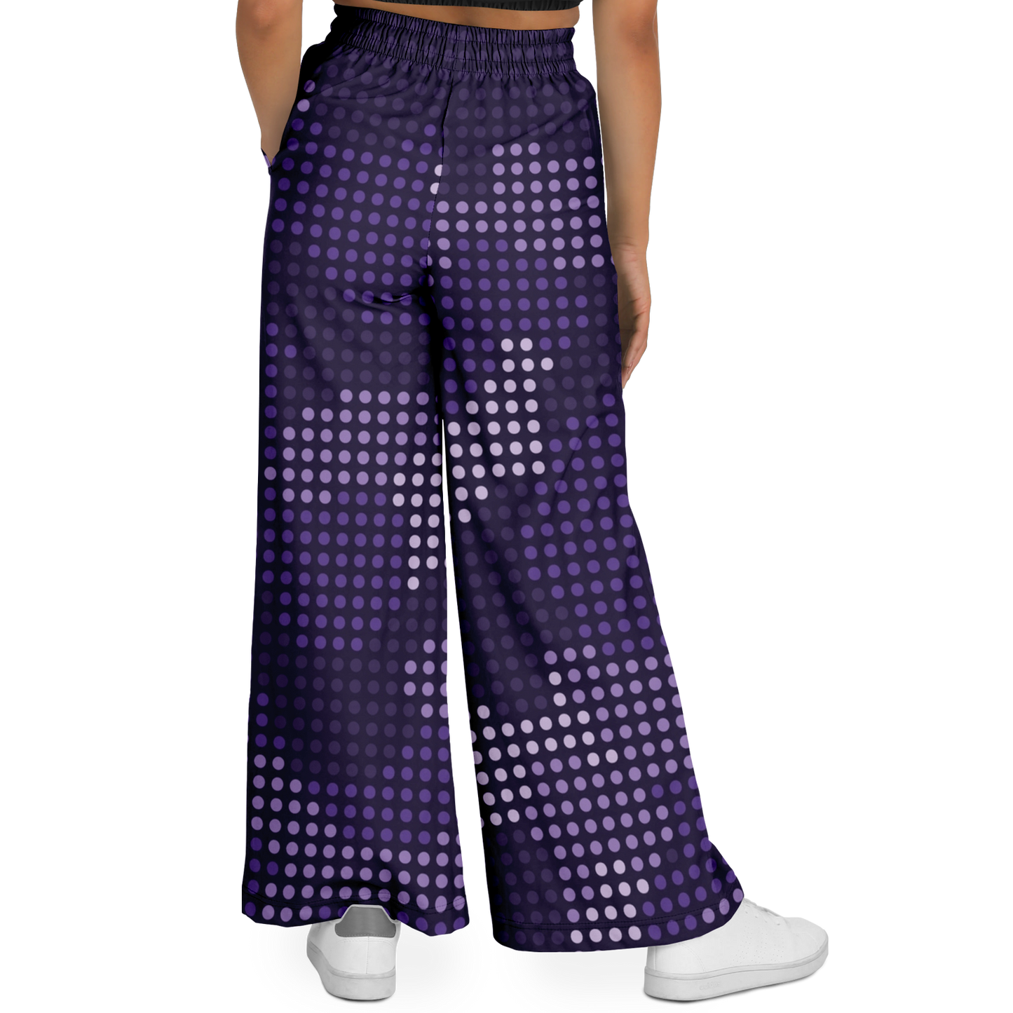 Camo Wide Leg Pants | Blue Led Screen Camouflage