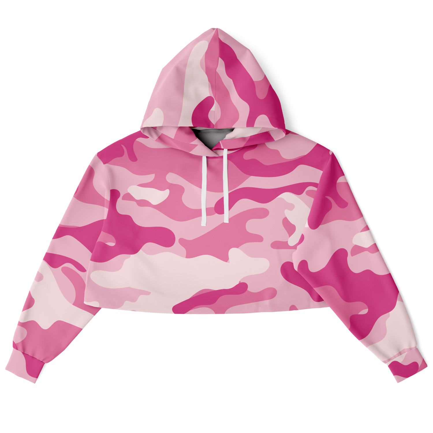 Cropped Hoodie For Women | Lavender Pink Camouflage