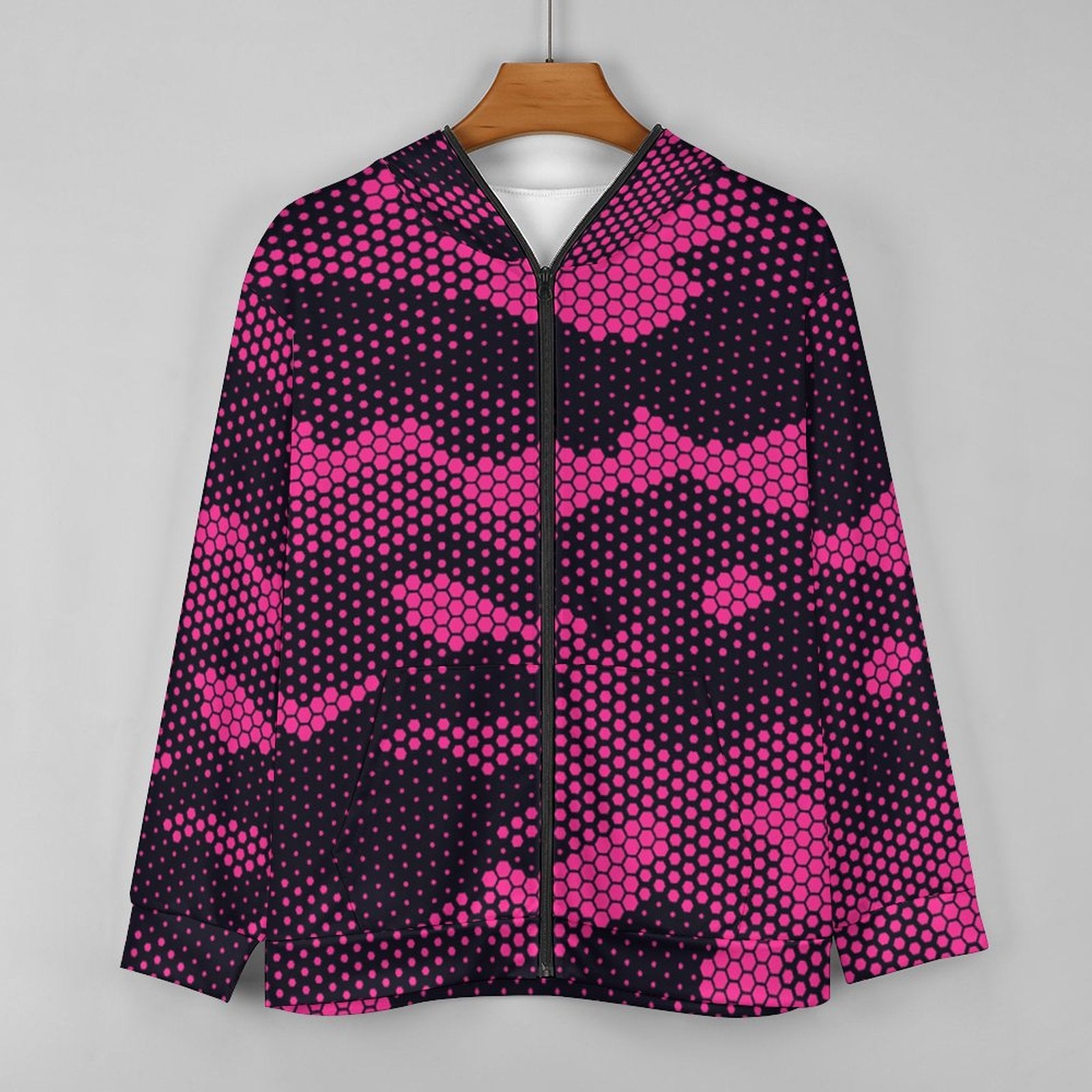 Zip up Camo Hoodie | Pink Digital Camouflage