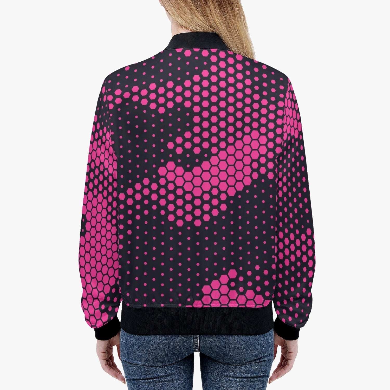 Women's Camo Bomber Jacket | Digital Pink Camouflage