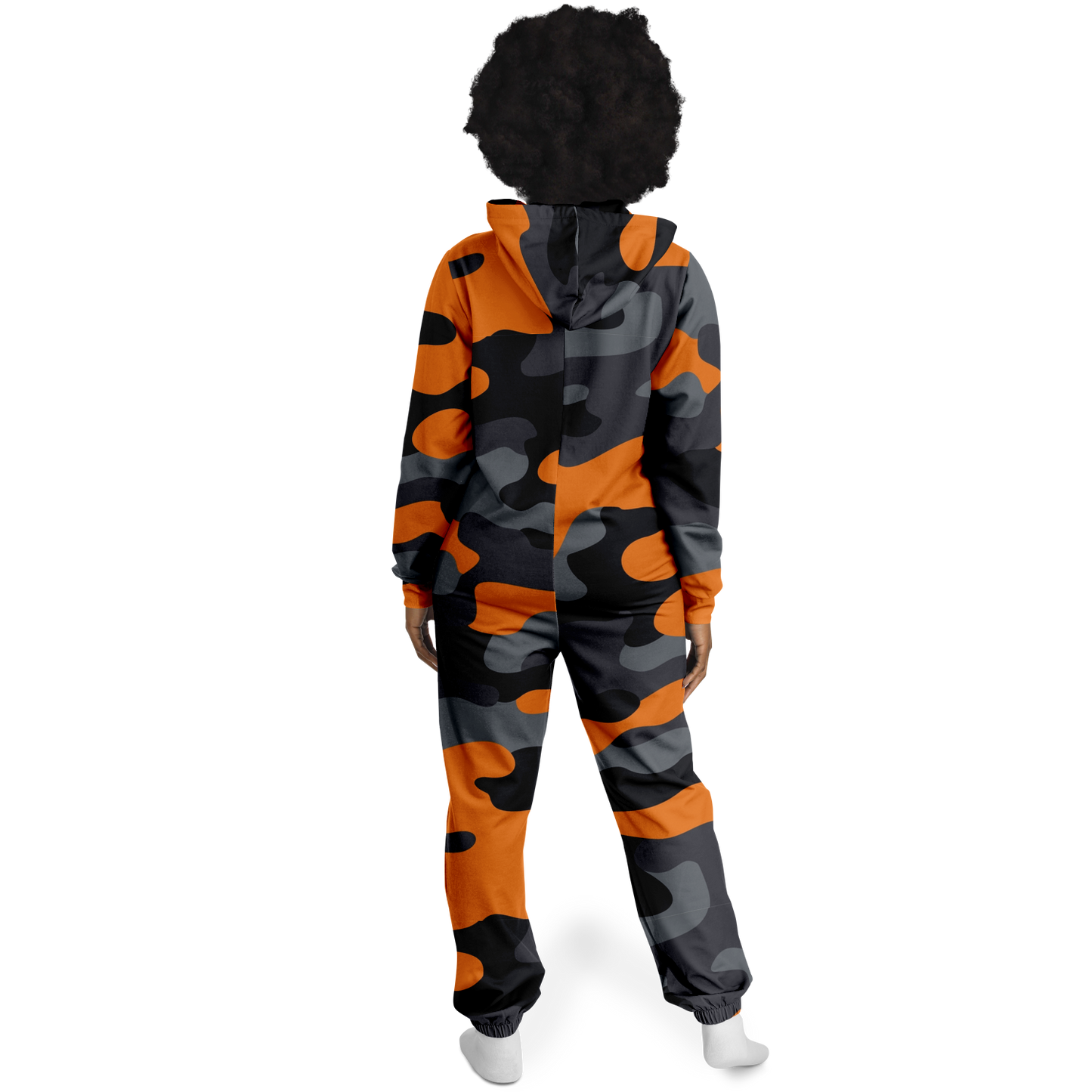 Camo Onesie | Orange, Black and Gray Camouflage