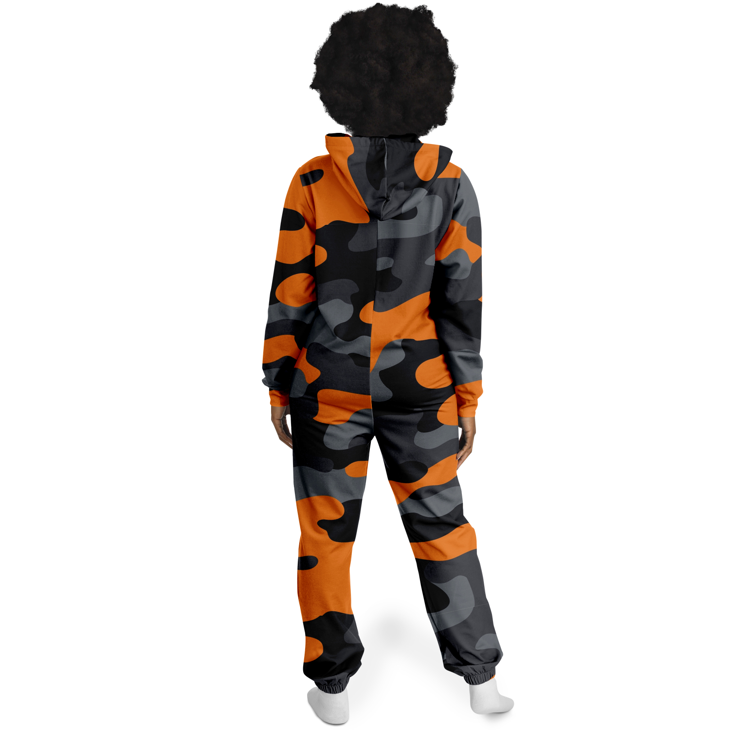 Camo Onesie | Orange, Black and Gray Camouflage