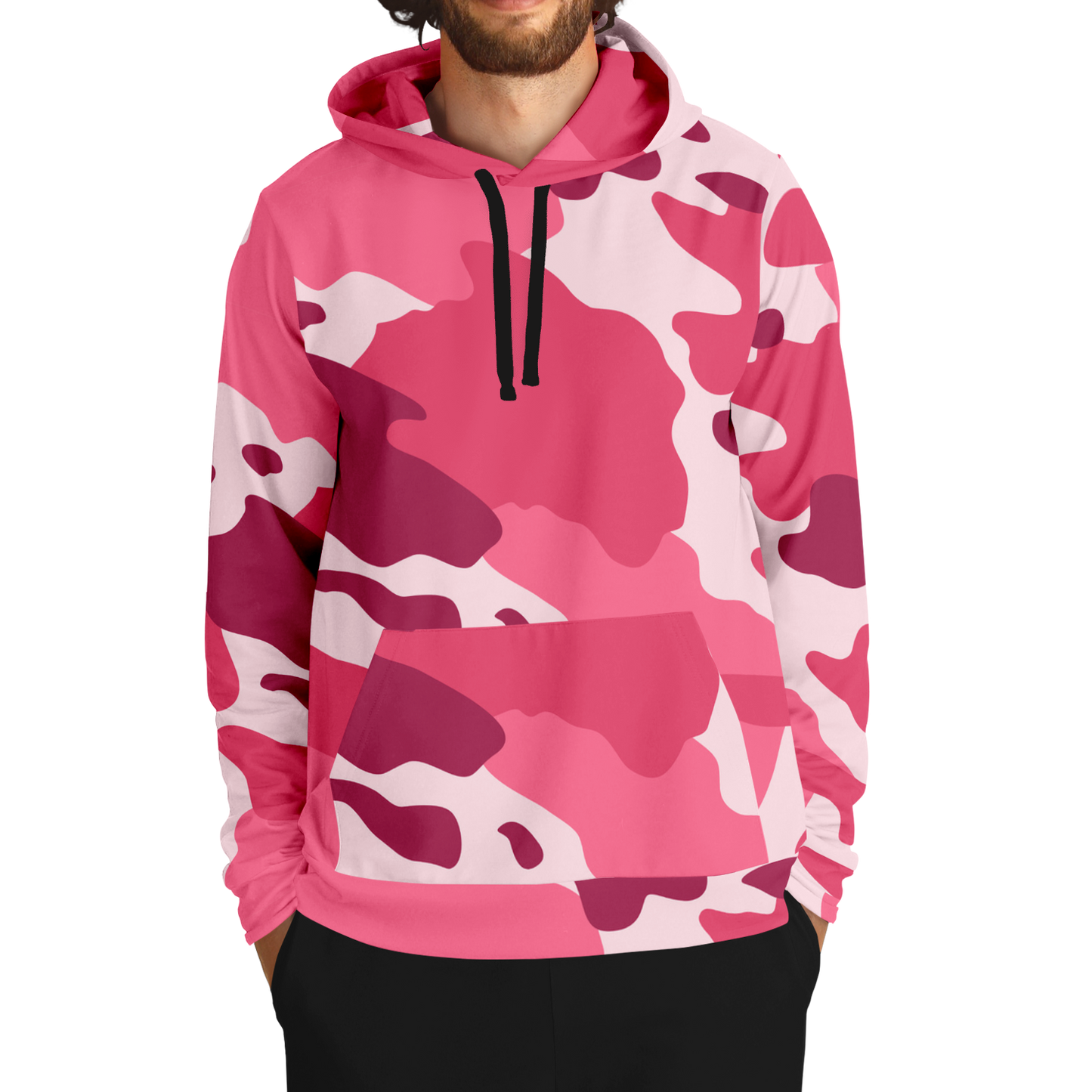 Camo Hoodie | Cherry, Piggy Pink and Rich Maroon Camouflage