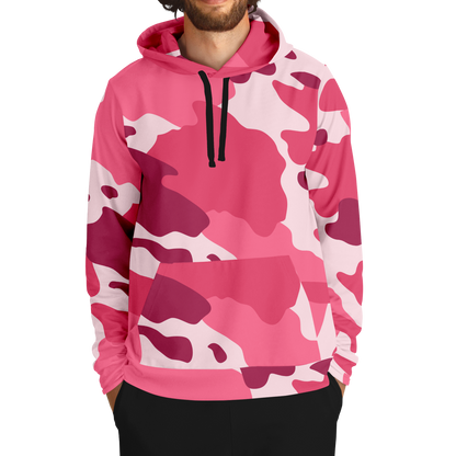 Camo Hoodie | Cherry, Piggy Pink and Rich Maroon Camouflage