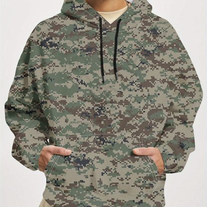 Men's Camo Hoodie | Casual & Warm Pullover with Drawstring