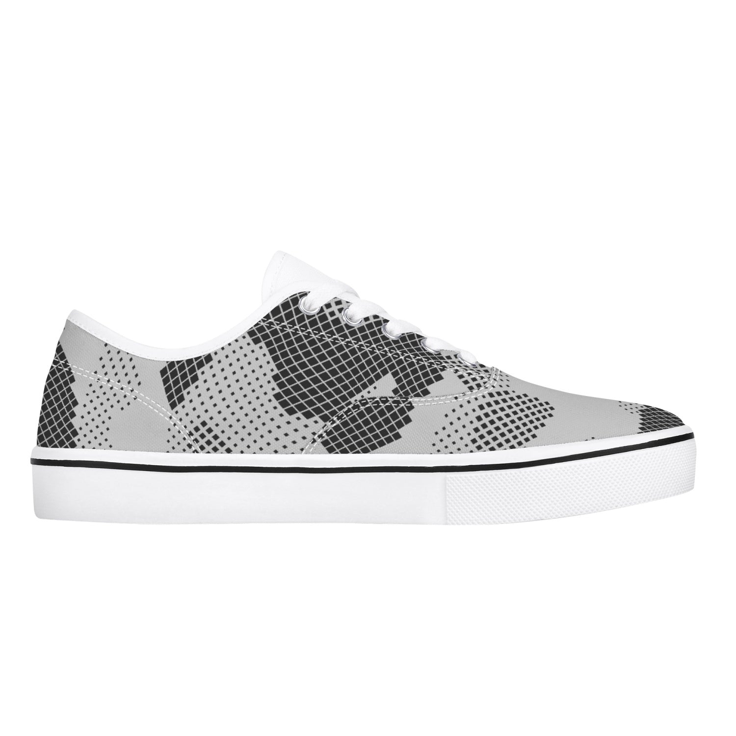 Camo Skate Shoes | Digital Gray Camouflage