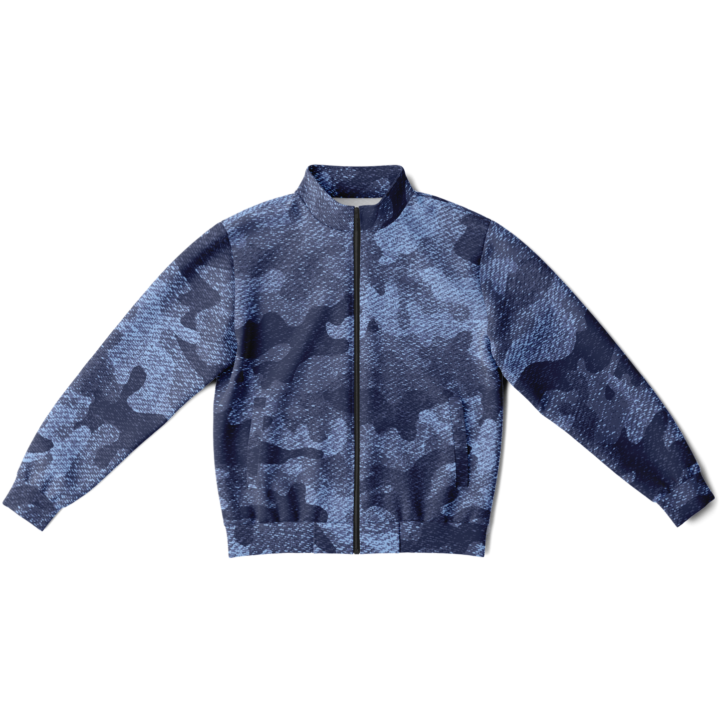 Camo Track Jacket | Denim Blue Camouflage