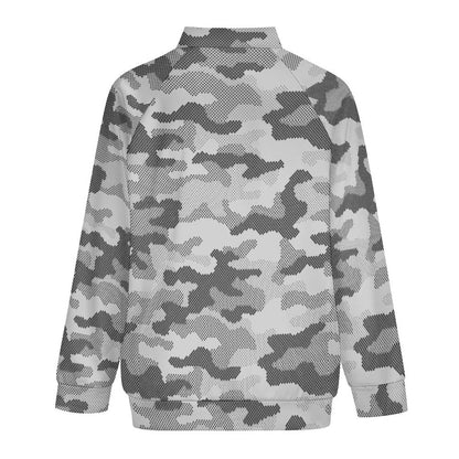 Camo Shirt | Raglan Zip-up | Digital Gray